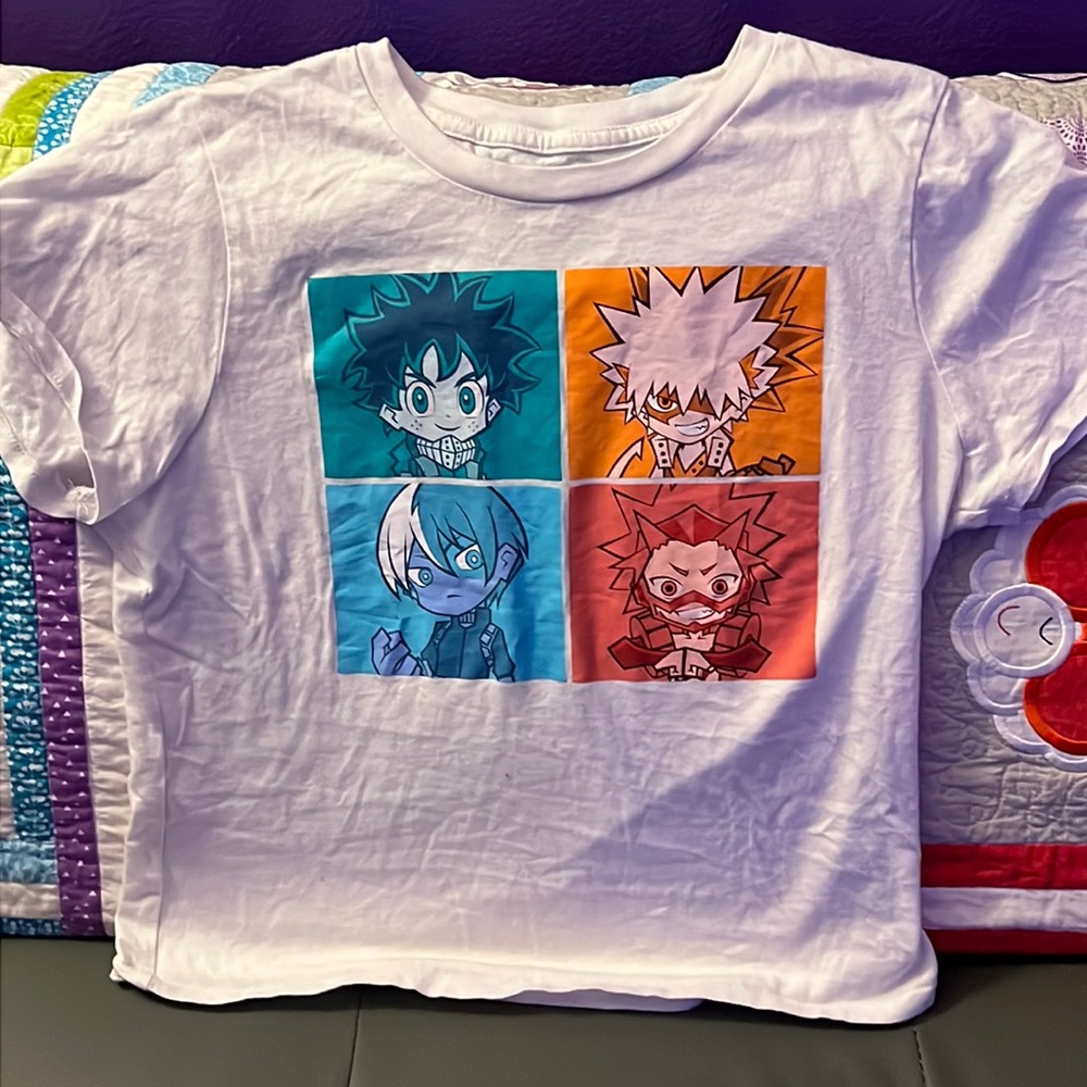 This is an MHA cropped t-shirt that I got from hot topic, it’s size Medium.
